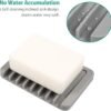 EOYCPM 3PCS Self Draining Soap Holder, Premium Silicone Soap Dish