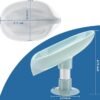 LBshmao-D 2 Pack Soap Holder Leaf-Shape Self Draining Soap Dish Holder
