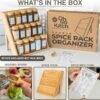 Oh So Kitch Bamboo Spice Rack Organizer For Kitchen Countertop & Drawer