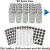 Revolving Spice Rack Set with 20 Spice Jars, Kitchen Spice Tower Organizer