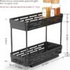 DABIGE 2 Packs Pull Out Spice Rack Organizer for Cabinet, Slide Out Spice Racks Organizer