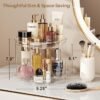 LAMU 2 Tier Lazy Susan Turntable Organizer 9.25'' Rotating Spice Rack