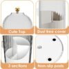 YOOLENS Makeup Brush Holder Organizer with Lid,360 Rotating Clear Dustproof Makeup Brushes