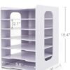 SONGWAY Multifunctional 7 Tier Vertical File Holder, White