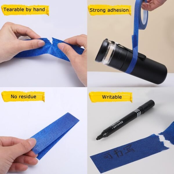 Masking Tape, Blue Painters Tape, Master Adhesive Paper Tape, Multi-Surface Painter's