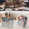 dndsim 4PCS 12x12 Scrapbook Paper Storage With Wheel