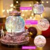 LOVE FOR YOU Gift Wrapped Music Box Carousel Horses Color Lights Unicorn Musical