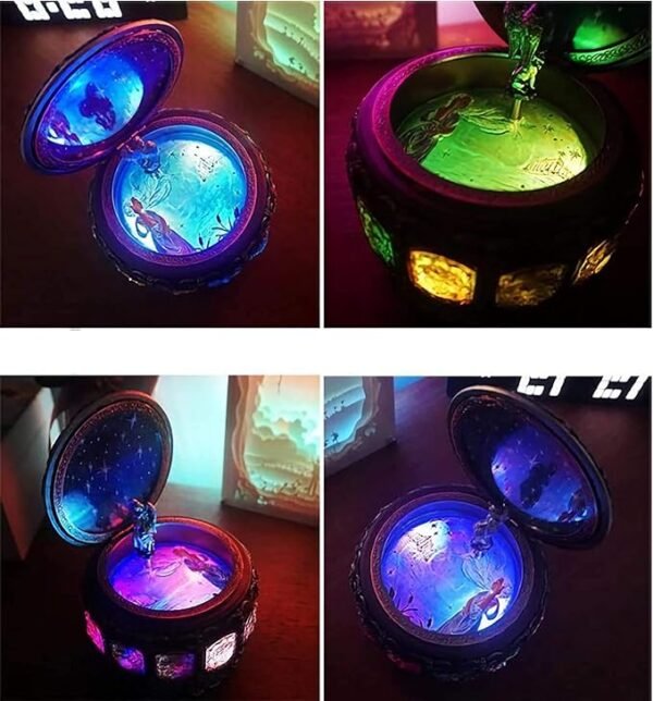 DELIWAY Vintage Music Box Constellation Style Plays Always with Me Tune