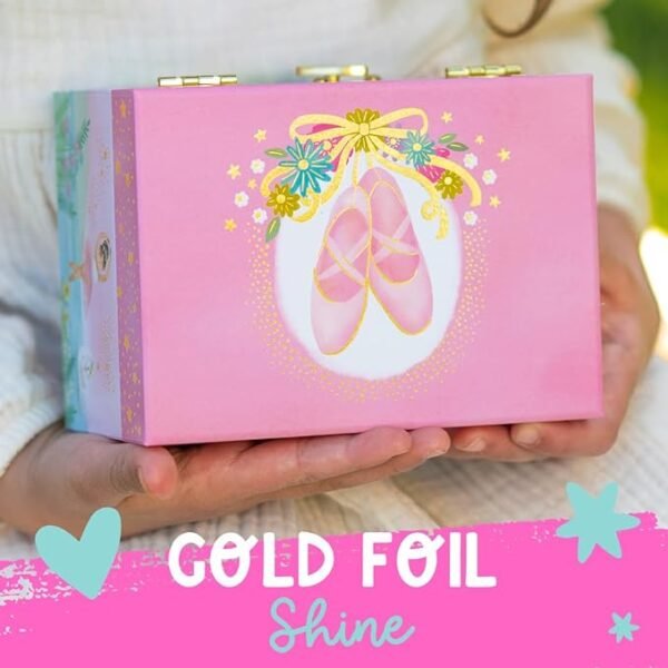 Giggle & Honey  Musical Ballerina Jewelry Box for Girls - Kids Music Box with Spinning Ballerina