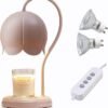 Cute Pink Flower Candle Warmer Lamp with Timer Dimmable
