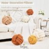Knot Pillow Ball, Soft Home Decorative Round Throw Pillow