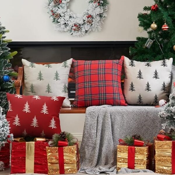 Christmas Pillow Covers 18x18 inch Set of 2 Christmas Tree
