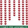Partyprops store 72 Red Hearts Felt Garland