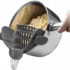 Kitchen Gizmo Snap N' Strain - Silicone Pasta Strainer Clip-On for Pots and Pans - Heat Resistant Colander