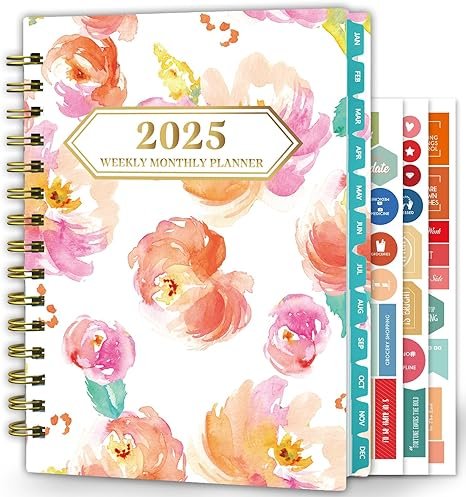 Ymumuda 8.4" X 6", Spiral Planner Notebook with Stickers