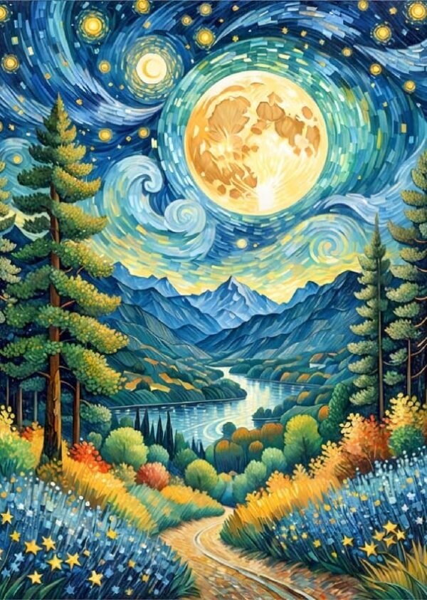 Moon Diamond Painting Kits for Adults - Forest Diamond Art Kits for Adults