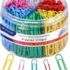 Vinaco Paper Clips Colorful, 400PCS Medium and Jumbo（1.3 inch & 2 inch）