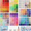 Redtwo 23000 Pcs Clay Beads Bracelet Making Kit 144 Colors 7 Boxes Flat Polymer
