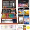 Soucolor Art Supplies, 192-Pack Deluxe Art Set Drawing Painting Supplies Art Kit with Acrylic Pad