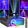 DJ Laser Party Lights, 3D Animation RGB Laser Stage Lighting, DMX512 Music Sound Activated Disco Projector Lights