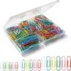 Bflaae Paper Clips Assorted Sizes, Small Medium Large Jumbo, Pack of 350