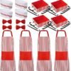 SATINIOR 16 Pcs Adult Waiter Costume Hot Dog Soda Jerk Movie Night Waiter