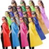 Leyndo 16 Set Party Capes and Masks Bulk for Women Men Group