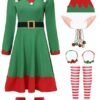 13 Pcs Women Christmas Elf Costume Party Christmas Elf Accessory