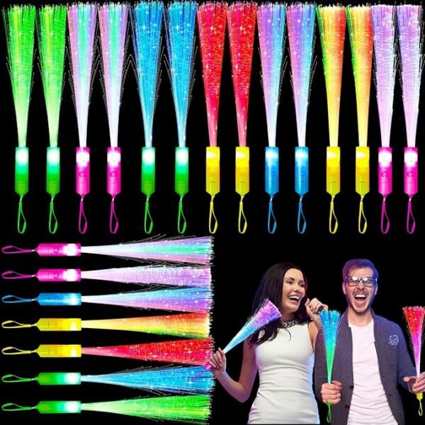 32 Pcs Glow Fiber Wands Sticks New Years Eve Party Favors