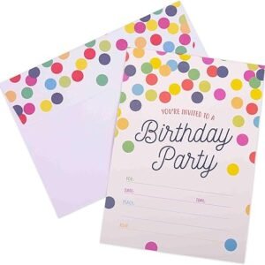 GSM Brands Invitations for Birthday Party - 20 Cards