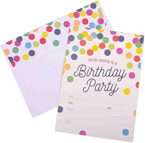 GSM Brands Invitations for Birthday Party - 20 Cards