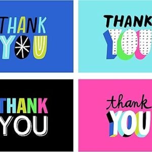 Hallmark Thank You Cards Assortment, Colorful Thanks (48 Cards with Envelopes)