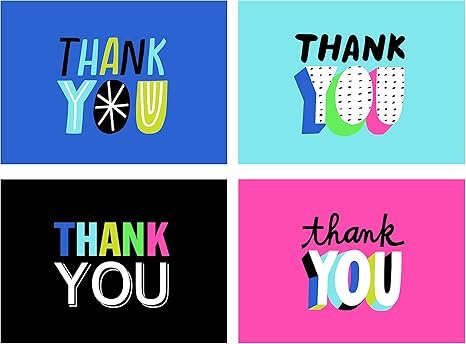 1 Hallmark Thank You Cards Assortment, Colorful Thanks (48 Cards with Envelopes)