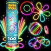 PartySticks Bulk Party Supplies 205 Piece Glow in The Dark 100 Glow Sticks with Eye Glasses