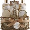 Womens Gifts for Christmas Gift Baskets for Women Who Have Everything, Home Spa Honey & Almond Scent