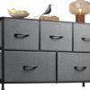 WLIVE Dresser for Bedroom with 5 Drawers, Wide Chest of Drawers