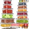 36-Piece Food Storage Containers with Lids(18 Containers & 18 Lids