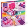 Craft-tastic Learn to Sew Kit – 7 Fun Projects and Reusable Materials to Teach Basic Sewing Stitches