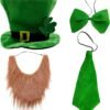 CreepyParty St. Patrick's Day Party Costume Suit Hat, Bow, Bow Tie, Beard, Scarf