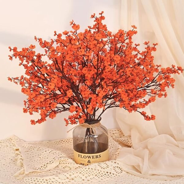 Yastouay Silk Artificial Flowers 5 Pcs Fake Flowers Babys Breath Flowers Artificial Bulk