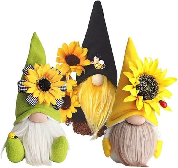 Gnome Plush Decorations for Home, Spring Summer Sunflower Decor