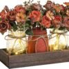 3 Pcs Mason Jar Centerpiece Table Decorations for Dining Table Decor Farmhouse Coffee Table