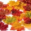 360 Pcs 8cm/3.1inch Artificial Maple Leaves 6 Colors Fall Leaves Thanksgiving Day Autumn