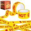 BHYTAKI 2 Rolls 1.9inch x 82Feet Scary Hazard Warning Tape