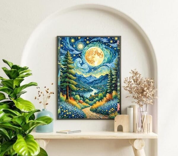 Moon Diamond Painting Kits for Adults - Forest Diamond Art Kits for Adults