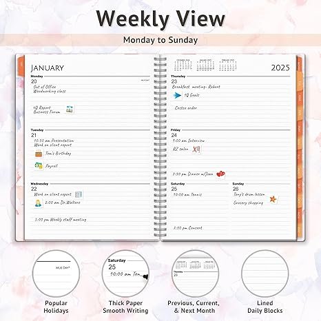 CRANBURY 2025 Planner Book 8.5x11 (Watercolor)