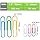 Vinaco Paper Clips Colorful, 400PCS Medium and Jumbo（1.3 inch & 2 inch）