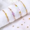 2160 Pieces Gold Spacer Beads Set, Assorted Round Star Gold Beads for Bracelet