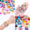 DULEFUN 960pcs Polymer Clay Beads Charms Bracelet Kit 24 Styles Cute Fun Clay Flower Butterfly Heart Animal Letter Pony Beads
