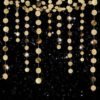 TTSAM 6 Pcs Glitter Champagne Gold Paper Circle Dots Garland (52 Feet)